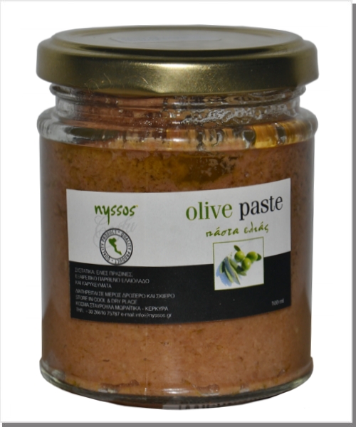 Grüne Olivenpaste (pate) mit Knoblauch